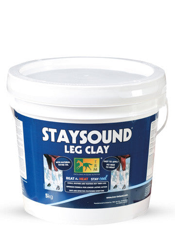 Staysound - cold clay which cools, soothes and tightens hot tired legs.